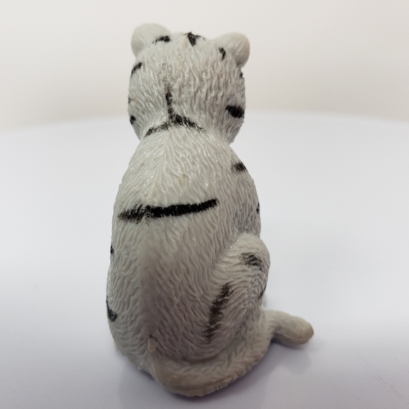 Kitty Kitten Cat Gray with Black Stripes Toy Figure - Picture 6 of 16